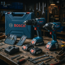 KIT BOSCH ORIGINAL: BERBEQUIM SEM FIO COM PISTOLA DE IMPACTO + 26 ACESSÓRIOS + 2 BATERIAS - PROMOÇÃO BLACK FRIDAY